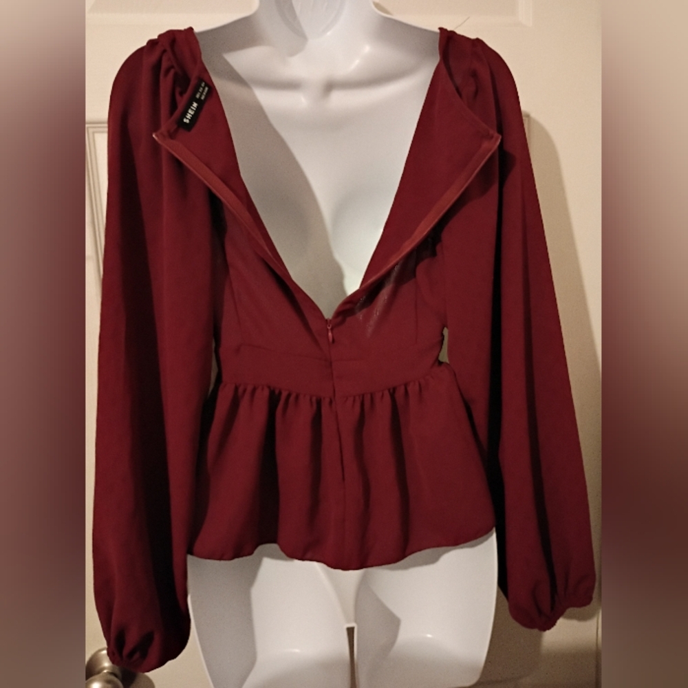 SHEIN Maroon Red ♥️ Top - Picture 3 of 8